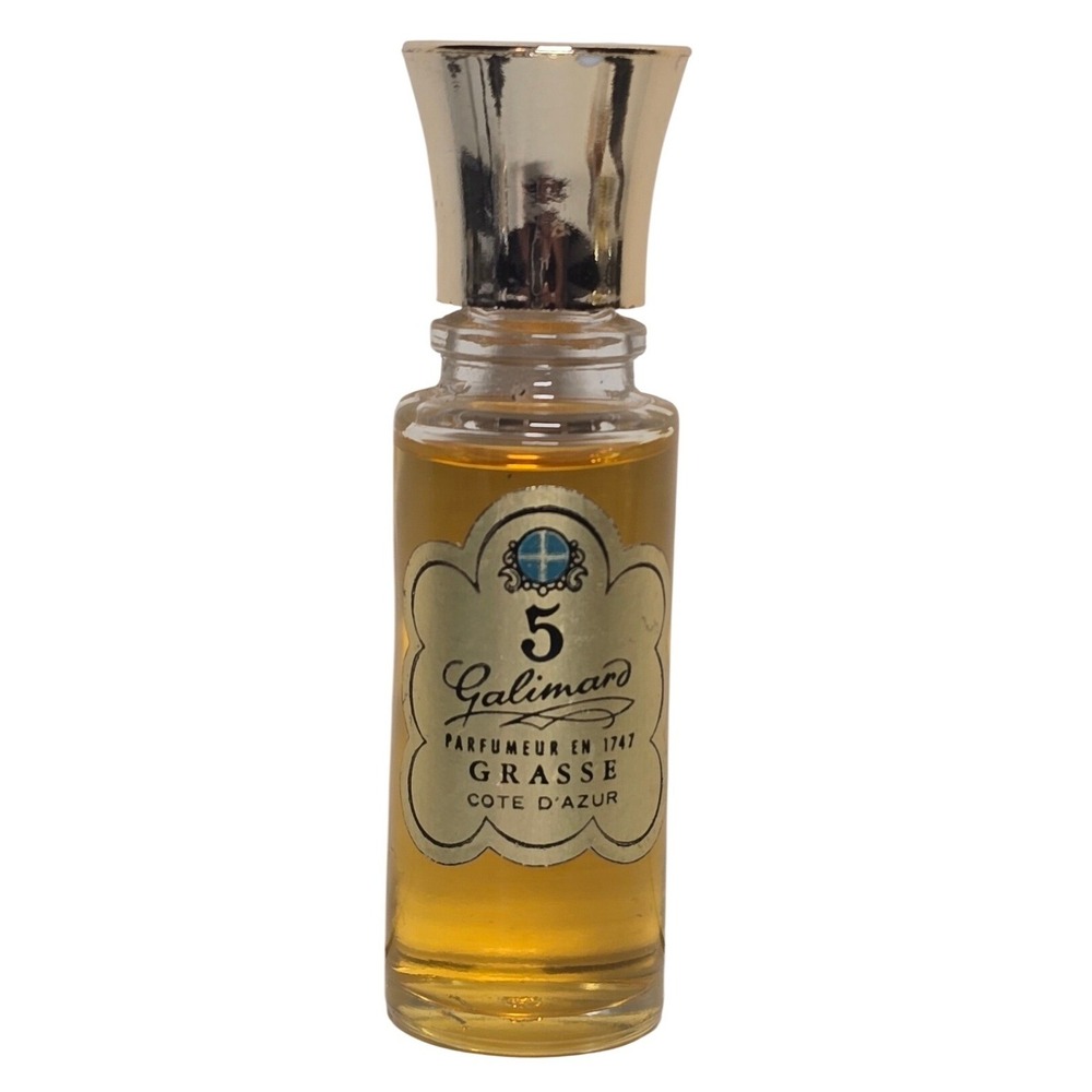 Vintage‎ Galimard 5 grasse france Parfum mini gold cap bottle cote d'azur sample